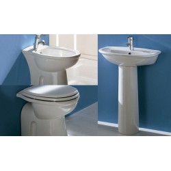 Vaso Bidet e Lavabo + Colonna Karla Rak + Coprivaso