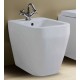 Vaso e Bidet con con Scarico Traslato Tulip One Azzurra