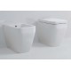 Vaso e Bidet con con Scarico Traslato Tulip One Azzurra