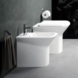 Vaso con Scarico Traslato + Bidet Prua Azzurra