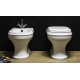 Vaso con Scarico Traslato + Bidet Charme Azzurra