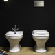 Vaso con Scarico Traslato + Bidet Charme Azzurra