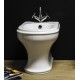 Vaso con Scarico Traslato + Bidet Charme Azzurra