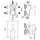 Paffoni Level Incasso a 3 Vie (Uscite) per Doccia Attacco 1/2" LES019CR