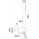 Paffoni Candy Composizione Completa con Braccio + Soffione + Doccetta + Miscelatore con Deviatore