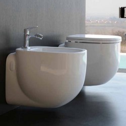 Vaso e Bidet Sospesi 500 Pozzi Ginori + coprivaso a chiusura tradizionale incluso