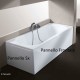 Vasca con Pannello 70 X 120 cm in Vetroresina Inclusa Colonna di Scarico Altezza 60 cm