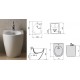 Vaso + Bidet Like Gsg Filo Muro con Tecnologia Smart Clean