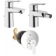 Miscelatori GROHE Bauedge Lavabo + Bidet + Doccia Incasso con Deviatore