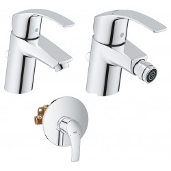 Miscelatori Grohe Eurosmart New Lavabo + Bidet + Monocomando Doccia Incasso