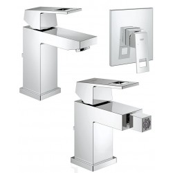 Miscelatori Grohe Eurocube Lavabo + Bidet + Monocomando Doccia Incasso