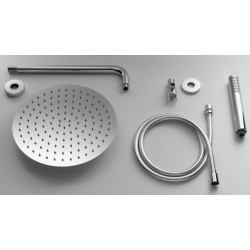 Completo Set Doccia Tondo con Soffione dm 20 cm + Braccio doccia + Kit Duplex Marca Jacuzzi