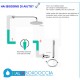 Completo Set Doccia Tondo con Soffione dm 25 cm + Braccio Doccia + Kit Duplex Marca Jacuzzi