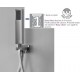 Completo Set Doccia Quadrato con Soffione 20x20 cm + Braccio Doccia + Kit Duplex Marca Jacuzzi