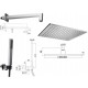 Completo Set Doccia Con Soffione Quadro 30X30 cm Syncro King + Braccio Doccia + Kit Duplex Marca Paffoni