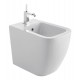 Vaso + Bidet Stone Globo con Scarico Multi (Traslato) + Coprivaso (Incluso)