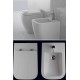 Vaso + Bidet Stone Globo con Scarico Multi (Traslato) + Coprivaso (Incluso)