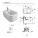 Vaso + Bidet Sospesi Stone Globo con Coprivaso Incluso