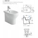 Vaso + Bidet Grace Globo Filo Parete + Coprivaso (Incluso)