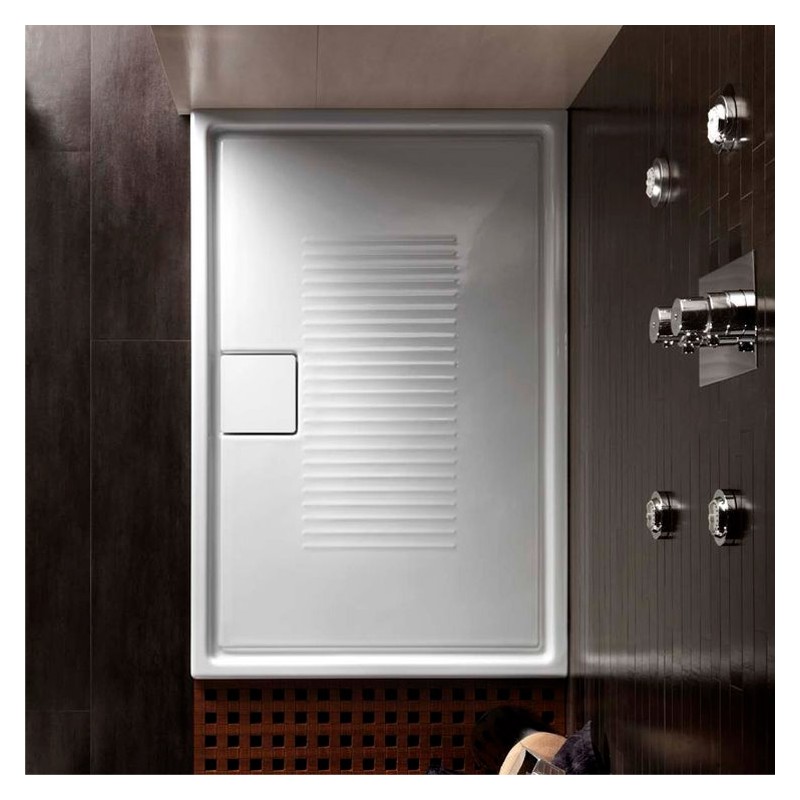 Hatria Piatto Doccia 100x70 cm Lif.St Bianco Lucido Spessore 60 mm