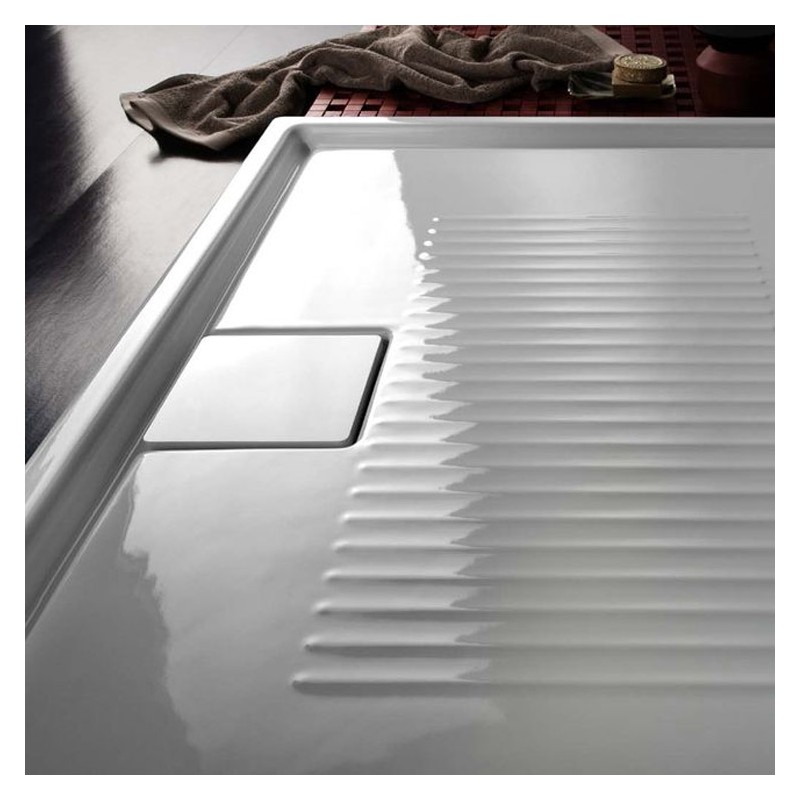 Hatria Piatto Doccia 100x70 cm Lif.St Bianco Lucido Spessore 60 mm