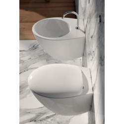 Vaso e Bidet Sospesi Mascalzone Domus Falerii con Sedile Soft Close