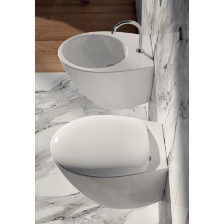 Vaso e Bidet Sospesi Mascalzone Domus Falerii con Sedile Soft Close