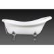 Vasca da Bagno Centro Stanza Ellade 170 x 80 cm con Colonna di Scarico Inclusa