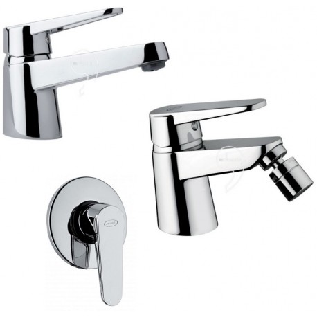 Miscelatori Jacuzzi Flare Lavabo + Bidet + Monocomando Doccia Incasso