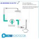 Set Completo Jacuzzi: Monocomando Doccia Incasso con Deviatore Modello Sveva Melania, Braccio Soffione Slim e Doccetta Tonda