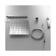 Set Completo Jacuzzi: Monocomando Doccia Incasso con Deviatore Modello Tank, Braccio Soffione Slim e Doccetta Quadra