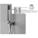 Set Completo Jacuzzi: Monocomando Doccia Incasso con Deviatore Modello Moonlight, Braccio Soffione Slim e Doccetta Quadra