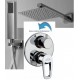 Set Completo Jacuzzi: Monocomando Doccia Incasso con Deviatore Modello Shine, Braccio Soffione Slim e Doccetta Quadra