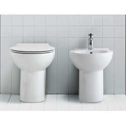 Vaso + Bidet 4All Globo con Scarico Multi + Coprivaso Soft Close (Incluso)