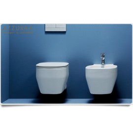 Vaso e Bidet Sospesi Glaze Azzurra