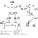 Miscelatore Vasca con set Doccia Nobili Modello Nobi in Ottone Cromato