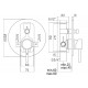 Paffoni Stick Miscelatori Lavabo Incasso a Parete Canna 175 mm  + Bidet + Incasso Doccia con Deviatore