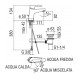 Miscelatori Lavabo + Bidet + Doccia Incasso con Deviatore Nobili Modello Nobi