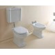 Composizione Vaso + Bidet Completi di Cassetta a Zaino in Ceramica Bianca e Meccanismo di Scarico Royal Althea 