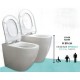 Vaso con Scarico Traslato + Bidet Althea Cover Asami Altezza 50 cm