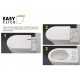 Vaso con Scarico Traslato + Bidet Althea Cover Asami Altezza 50 cm