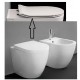 Vaso con Scarico Traslato + Bidet Althea Cover Asami Altezza 50 cm