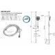 Asta Saliscendi Jacuzzi Moonlight con Doccia Cromo 5 Getti