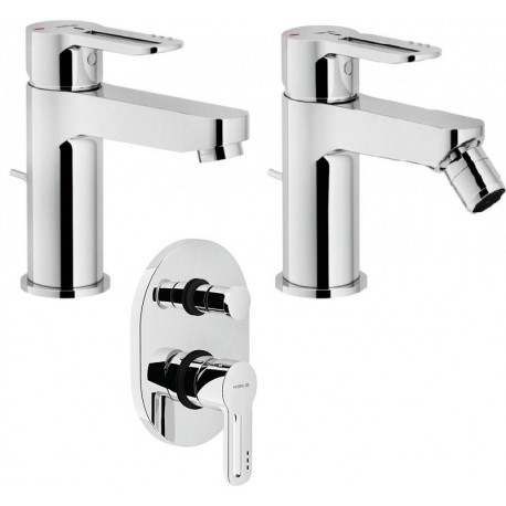 Miscelatori Lavabo + Bidet + Doccia Incasso con Deviatore Nobili Modello New Road