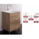 Lavarredo Unika con lavabo Zeus metacrilato 60x50 cm Elle Emme Ci Istallazione Interno Finitura Olmo Naturale