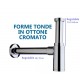 Sifone  in Ottone Cromato Visual Tondo Universale 