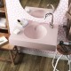 Top Monolitico con Lavabo Circolare Integrato in Luxolid 