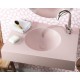 Top Monolitico con Lavabo Circolare Integrato in Luxolid 