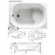 Vasca Guscio Jacuzzi con Pannello Frontale + Laterale Misura 70 x 105 cm