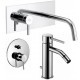 Paffoni Light Miscelatori Lavabo Incasso a Parete LIG101CR + Bidet LIG135CR + Incasso Doccia con Deviatore LIG015CR